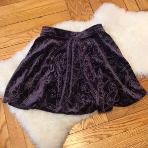 Forever 21 Velvet Baroque A-line Mini Skirt